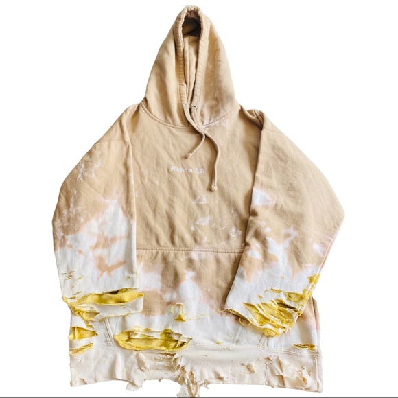 custom made Sweaters - uniquely bleached Made in L.A distressed Hoodie